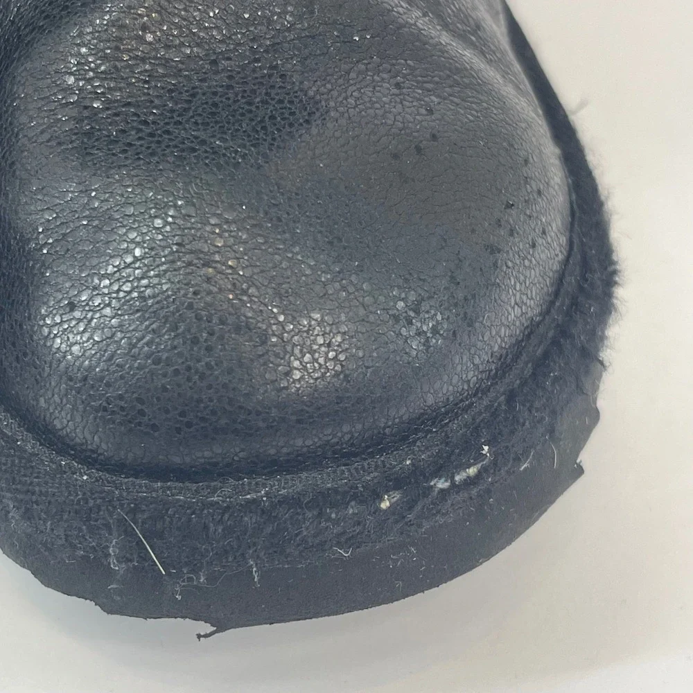 UGG Kids Fairy Sparkle‎ Boots Black Glitter Sheepskin Lined Size 10 Youth